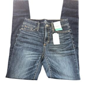 St. John's Bay Blue Straight Leg Jeans with Fading